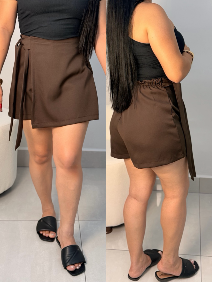 short saia assimétrica com amarração ref: 056 short saia assimétrica com amarração ref: 056