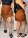 short saia assimétrica com amarração ref: 056