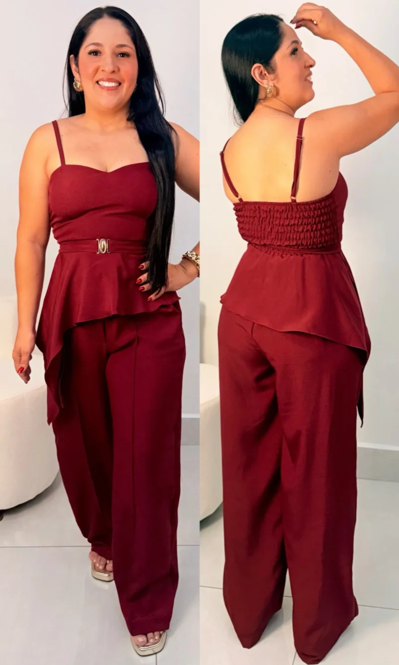 Conjunto Crepe Alfaiataria Assimétrico Ref: 066