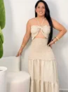 conjunto elastex saia e cropped sensorial ref: 072