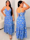 vestido longo bordado decote em v ref: 067