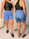 short alfaiataria cintura alta com cinto ref: 057