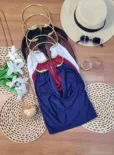 blusa cropped gola boba com argola no pescoço ref: 086