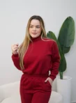 conjunto moleton flanelado com gola ref:100