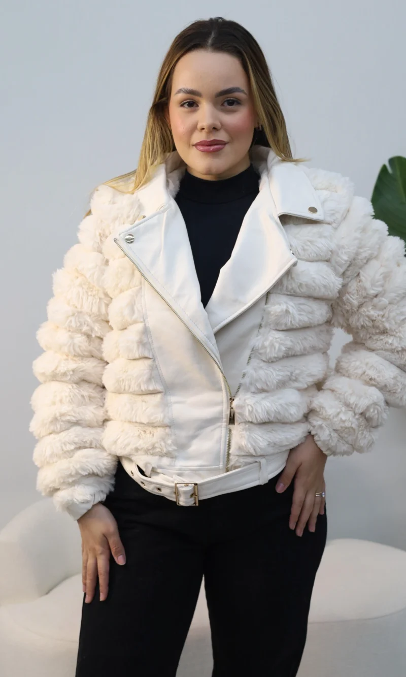 jaqueta puffer com courino peluciada ref: 099
