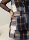 conjunto xadrez colete e short ref:111