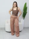 calça alfaiataria feminina pantalona social wide leg premium